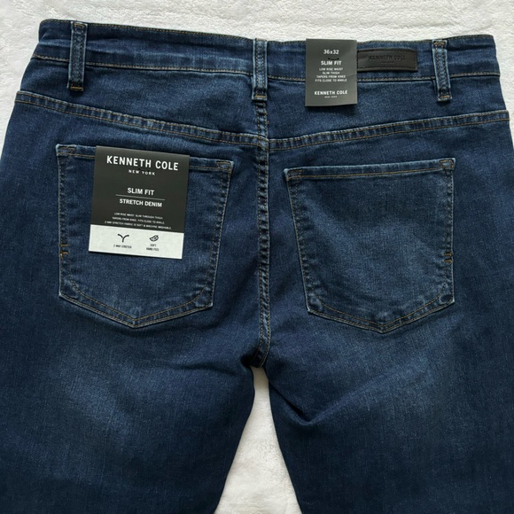 KENNETH COLE JEANS Men's Slim Fit Stretch Blue Jeans--36x32 - Picture 10 of 16
